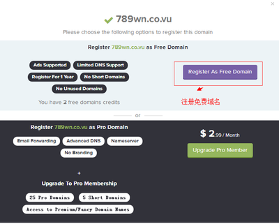 【co.vu】老牌免费二级域名注册解析使用教程